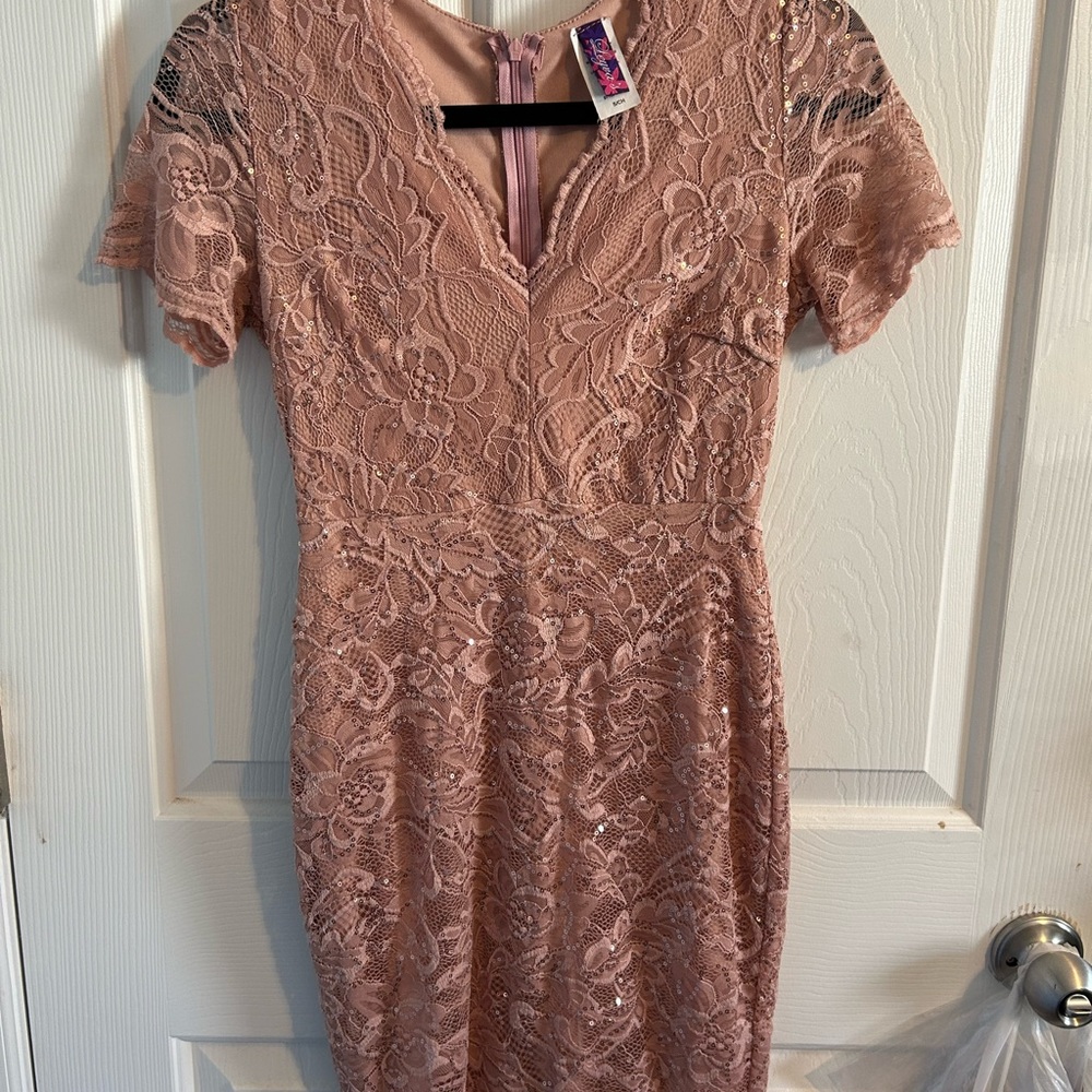 Pink sequins dress
